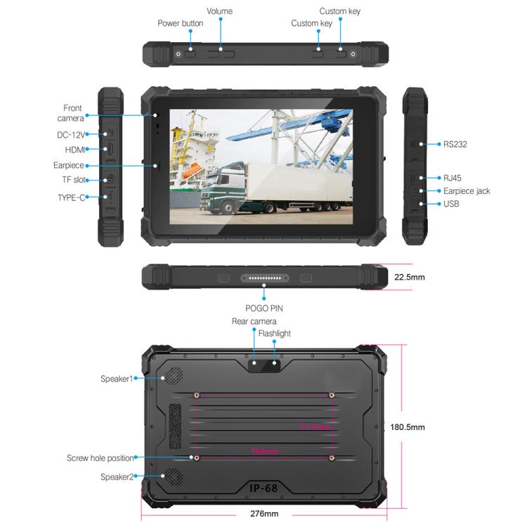 CENAVA W10N IP68 Rugged Tablet PC, 8GB+128GB, 10.1 inch Windows 11 Intel JASPER LAKE N5100 Quad Core, EU Plug - free shipping - PMc TechLife - Order now!