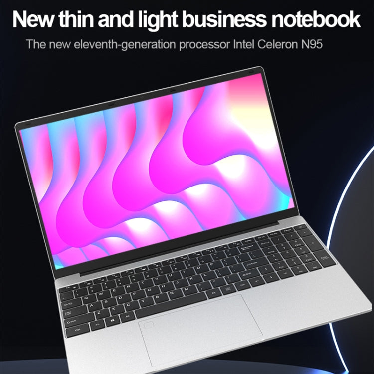 H15 15.6 inch Ultrathin Laptop, 16GB+512GB, Windows 11 Intel Processor N95 Quad Core, EU Plug (Silver) - free shipping - PMc TechLife - Order now!