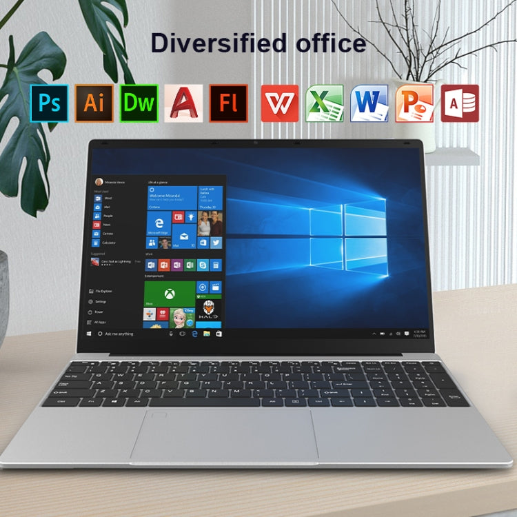 H15 15.6 inch Ultrathin Laptop, 16GB+512GB, Windows 11 Intel Processor N95 Quad Core, EU Plug (Silver) - free shipping - PMc TechLife - Order now!