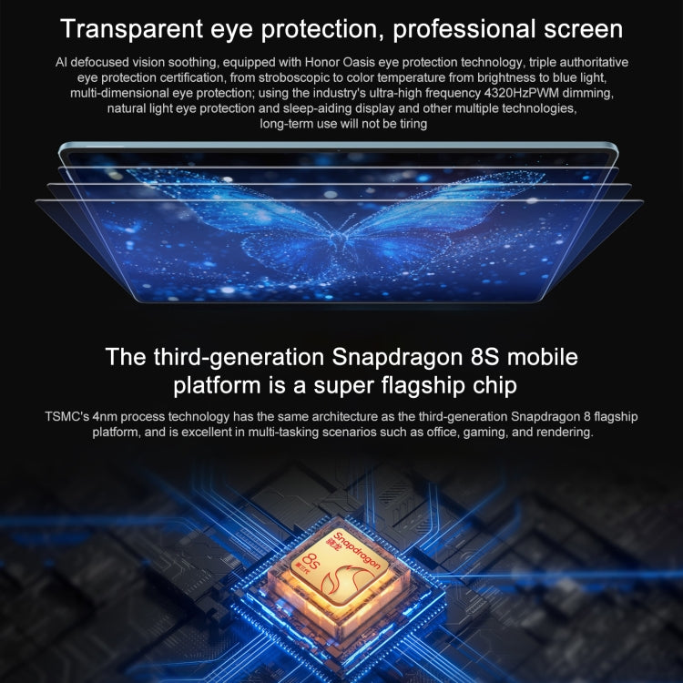 Honor Pad GT Pro WiFi Tablet PC, 12.3 inch 12GB+256GB MagicOS 8.0.1 Qualcomm Snapdragon 8s Gen 3 Octa Core (White) - free shipping - PMc TechLife - Order now!