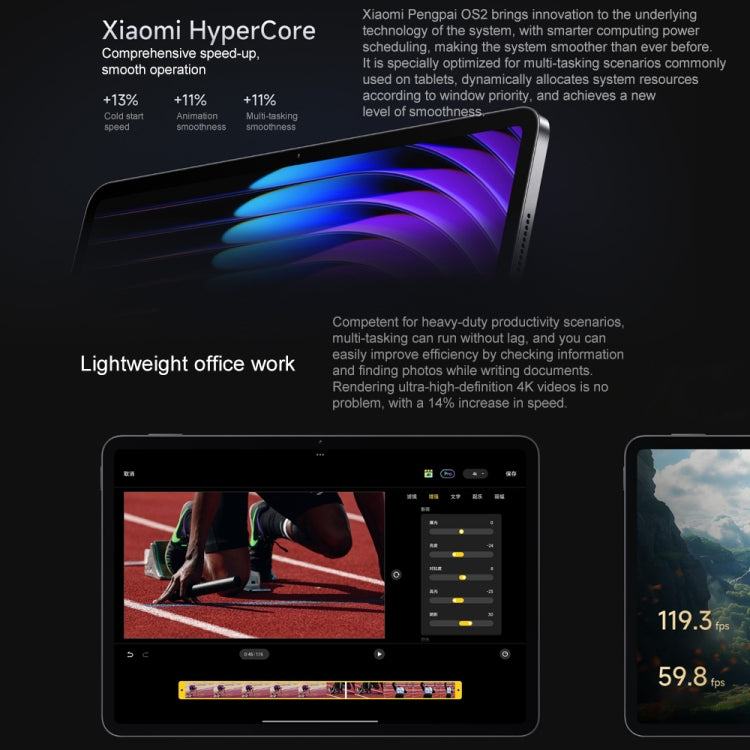 Xiaomi Pad 7 Pro 11.2 inch, 12GB+512GB, HyperOS 2 Qualcomm Snapdragon 8s Gen3 Octa Core (Black) - free shipping - PMc TechLife - Order now!