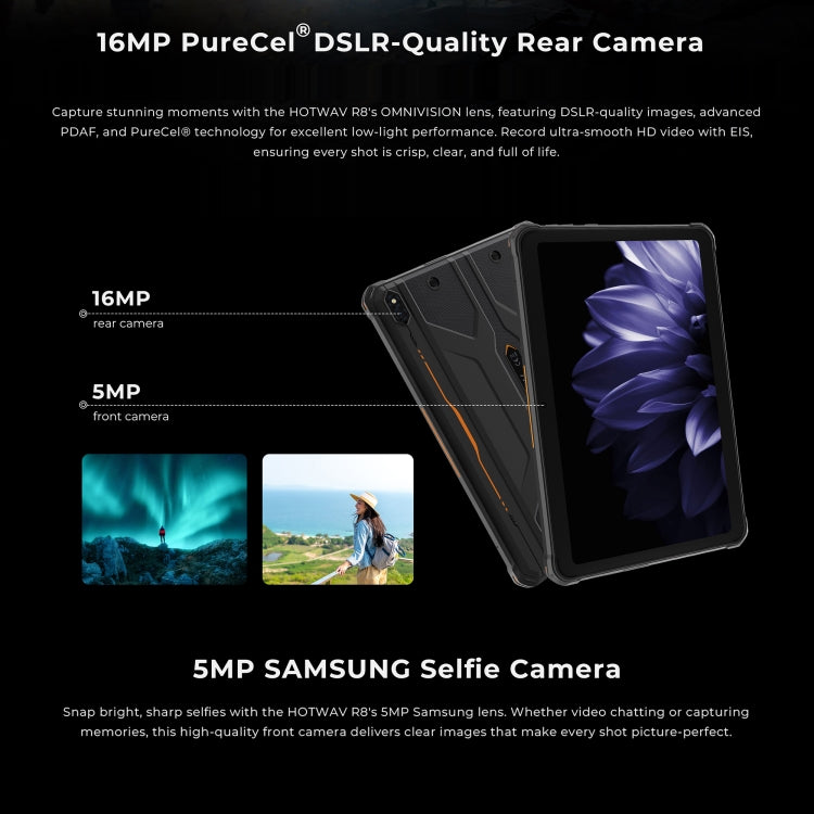 HOTWAV Tab R8 IP68/IP69K Rugged Tablet, 4GB+128GB, 10.1 inch Android 14 Unisoc T606 Octa Core 4G Network, Global Version with Google Play, EU Plug (Black Grey) - free shipping - PMC TechLife - Order now!