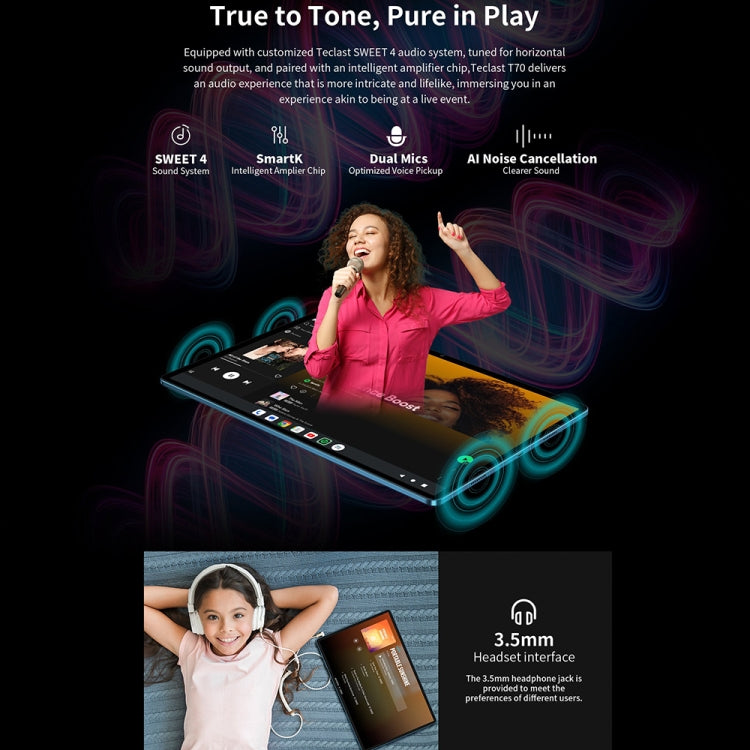 Teclast T70 4G LTE Tablet PC, 8GB+256GB, 14 inch Android 14 MediaTek Helio G99 Octa Core, Support Dual SIM - free shipping - PMc TechLife - Order now!