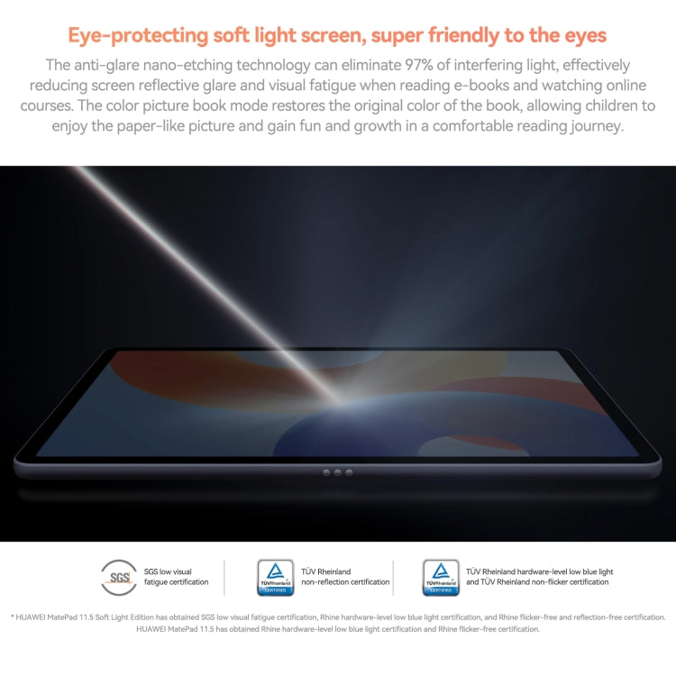 HUAWEI MatePad 11.5 2024, WiFi Soft Light Screen 8GB+128GB 120Hz HarmonyOS 4.2 Histen 9.0 Hisilicon Kirin 8000 (Silver) - free shipping - PMc TechLife - Order now!