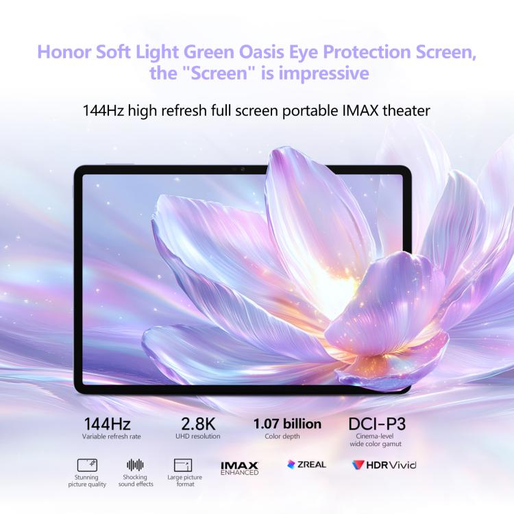 Honor Pad V9 WiFi Tablet PC, 11.5 inch 8GB+128GB MagicOS 9.0 Dimensity 8350 Ultra Octa Core (White) - free shipping - PMc TechLife - Order now!