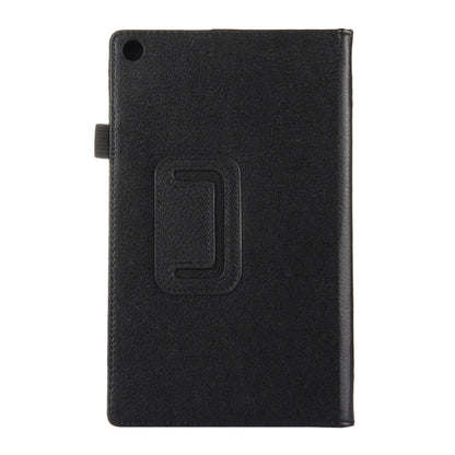 For Amazon Kindle Fire HD8 (2017) Litchi Texture Horizontal Flip Leather Case with Holder(Black) - Amazon by PMC Jewellery | Online Shopping South Africa | PMC Jewellery