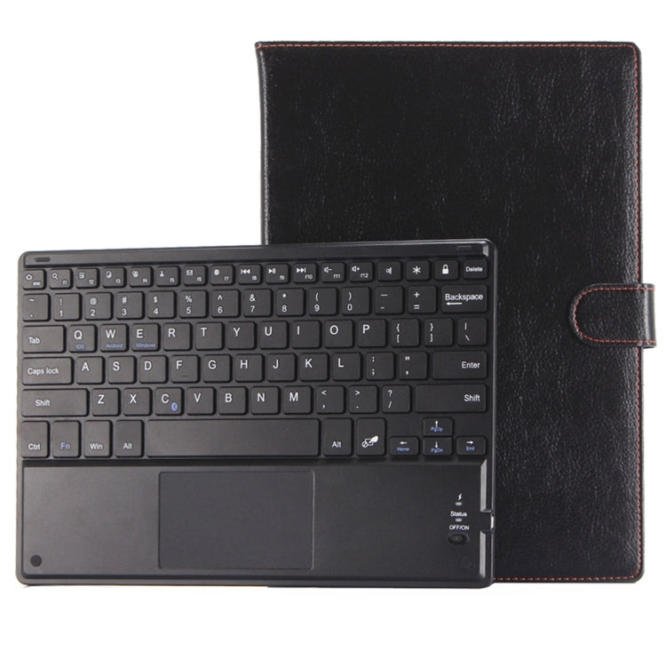 Universal Bluetooth V3.0 Keyboard Detachable Litchi Texture PU Leather Tablet Case with Touchpad for 9.7-10.1 inch Tablet PC(Black) - Universal Keyboard by PMC Jewellery | Online Shopping South Africa | PMC Jewellery