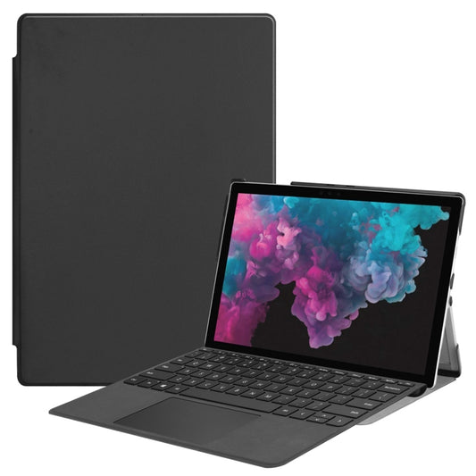 Custer Texture Horizontal Flip PU Leather Case for Microsoft Surface Pro 4 / 5 / 6 / 7 12.3 inch, with Holder & Pen Slot(Black) - Others by PMC Jewellery | Online Shopping South Africa | PMC Jewellery