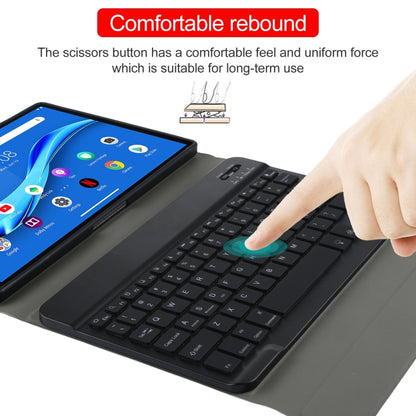 AM10S Detachable Bluetooth Backlight Keyboard Ultrathin Horizontal Flip Leather Tablet Case with Holder for Lenovo M10 Plus 10.3 inch X606F(Black) - Lenovo Keyboard by PMC Jewellery | Online Shopping South Africa | PMC Jewellery