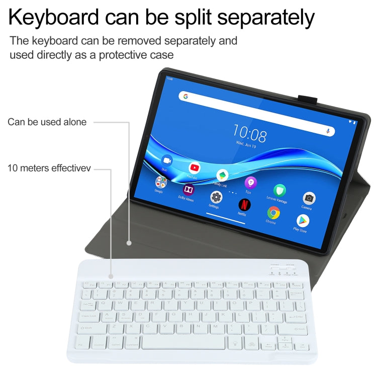 AM10S Detachable Bluetooth Backlight Keyboard Ultrathin Horizontal Flip Leather Tablet Case with Holder for Lenovo M10 Plus 10.3 inch X606F(Rose Gold) - Lenovo Keyboard by PMC TechLife | Online Shopping South Africa | PMC TechLife