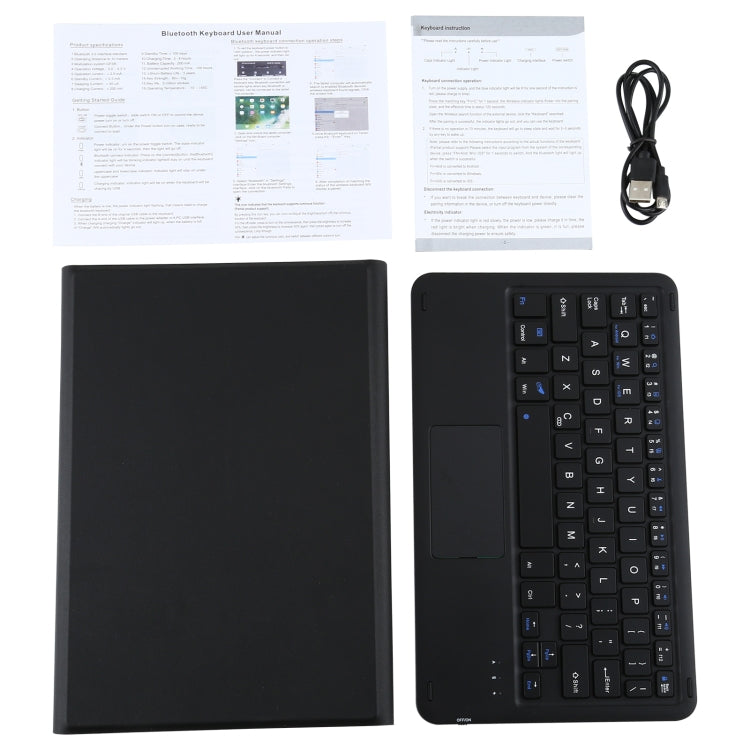 AM10-A Detachable Bluetooth Backlight Keyboard Ultrathin Horizontal Flip Leather Tablet Case with Touchpad & Holder for Lenovo M10 Plus 10.3 inch X606F(Black) - Lenovo Keyboard by PMC TechLife | Online Shopping South Africa | PMC TechLife