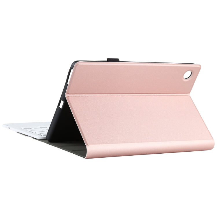 AM10-A Detachable Bluetooth Backlight Keyboard Ultrathin Horizontal Flip Leather Tablet Case with Touchpad & Holder for Lenovo M10 Plus 10.3 inch X606F(Rose Gold) - Lenovo Keyboard by PMC TechLife | Online Shopping South Africa | PMC TechLife