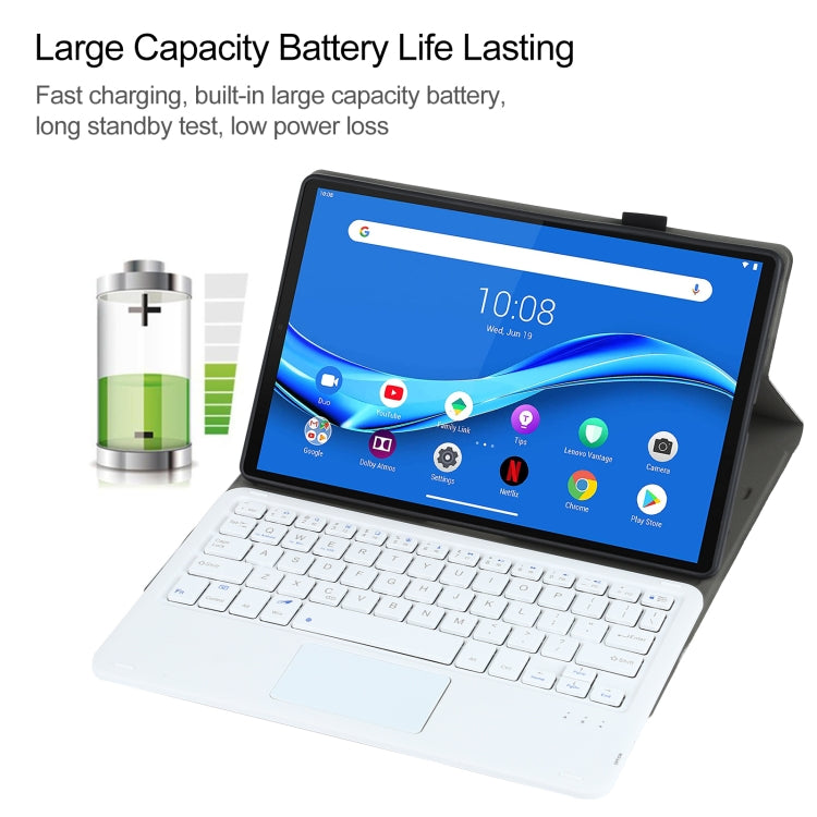 AM10-A Detachable Bluetooth Backlight Keyboard Ultrathin Horizontal Flip Leather Tablet Case with Touchpad & Holder for Lenovo M10 Plus 10.3 inch X606F(Rose Gold) - Lenovo Keyboard by PMC TechLife | Online Shopping South Africa | PMC TechLife