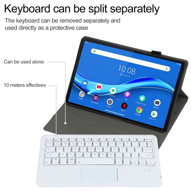 AM10-A Detachable Bluetooth Backlight Keyboard Ultrathin Horizontal Flip Leather Tablet Case with Touchpad & Holder for Lenovo M10 Plus 10.3 inch X606F(Rose Gold) - Lenovo Keyboard by PMC TechLife | Online Shopping South Africa | PMC TechLife