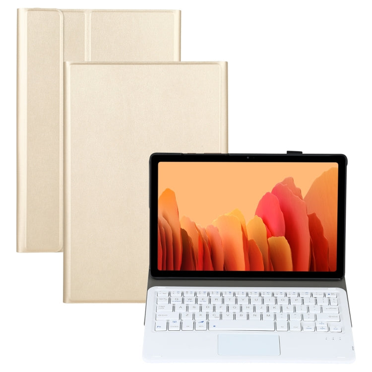 A500-A Detachable Bluetooth Keyboard Ultrathin Horizontal Flip Leather Tablet Case with Touchpad & Holder for Samsung Galaxy Tab A7 10.4 (2020) T500 / T505(Gold) - Samsung Keyboard by PMC TechLife | Online Shopping South Africa | PMC TechLife | Buy Now Pay Later Mobicred