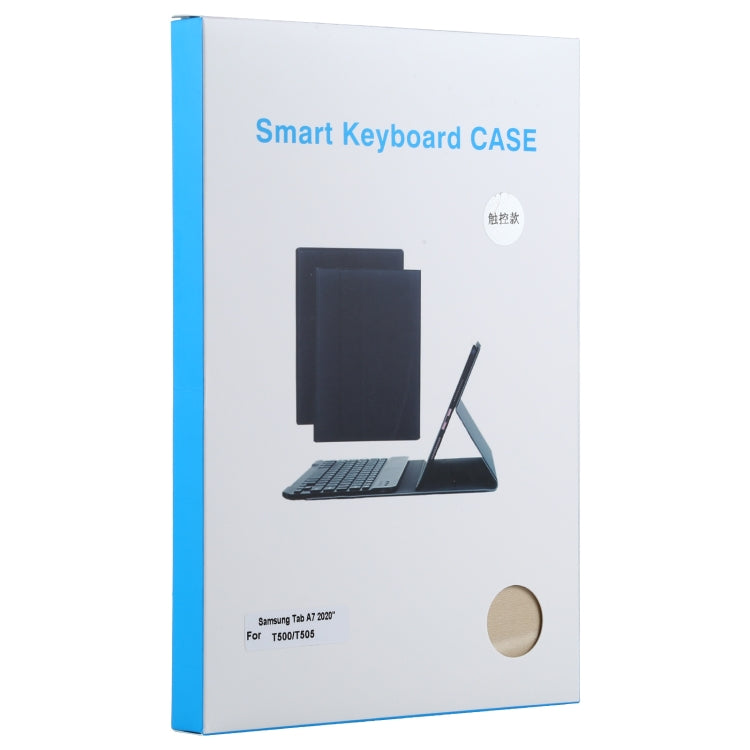 A500-A Detachable Bluetooth Keyboard Ultrathin Horizontal Flip Leather Tablet Case with Touchpad & Holder for Samsung Galaxy Tab A7 10.4 (2020) T500 / T505(Gold) - Samsung Keyboard by PMC TechLife | Online Shopping South Africa | PMC TechLife | Buy Now Pay Later Mobicred