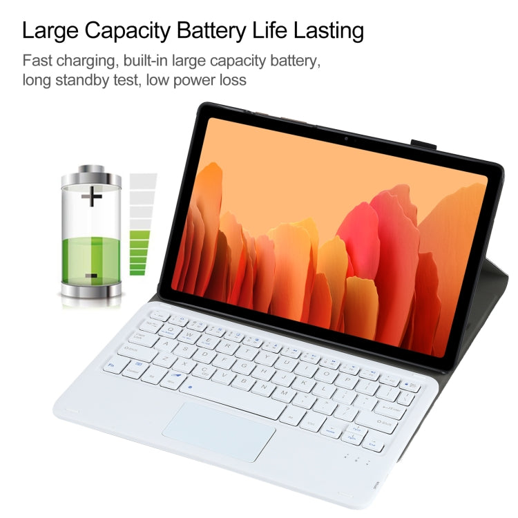 A500-A Detachable Bluetooth Keyboard Ultrathin Horizontal Flip Leather Tablet Case with Touchpad & Holder for Samsung Galaxy Tab A7 10.4 (2020) T500 / T505(Rose Gold) - Samsung Keyboard by PMC TechLife | Online Shopping South Africa | PMC TechLife | Buy Now Pay Later Mobicred