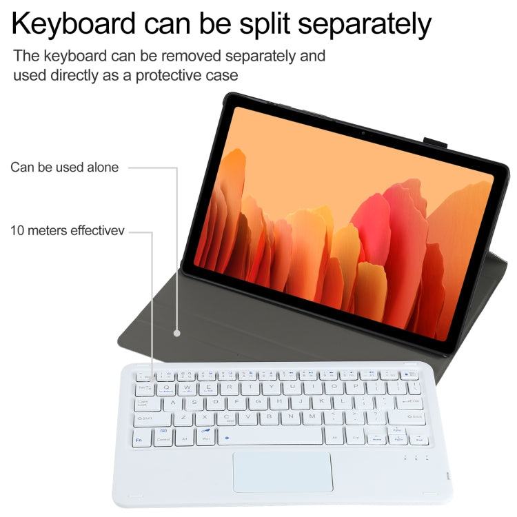 A500-A Detachable Bluetooth Keyboard Ultrathin Horizontal Flip Leather Tablet Case with Touchpad & Holder for Samsung Galaxy Tab A7 10.4 (2020) T500 / T505(Rose Gold) - Samsung Keyboard by PMC TechLife | Online Shopping South Africa | PMC TechLife | Buy Now Pay Later Mobicred
