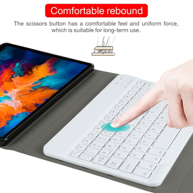 AM13 2 in 1 Removable Bluetooth Keyboard + Protective Leather Tablet Case with Holder for Lenovo Tab P11 Pro (TB-XJ706F)(Rose Gold) - Lenovo Keyboard by PMC TechLife | Online Shopping South Africa | PMC TechLife