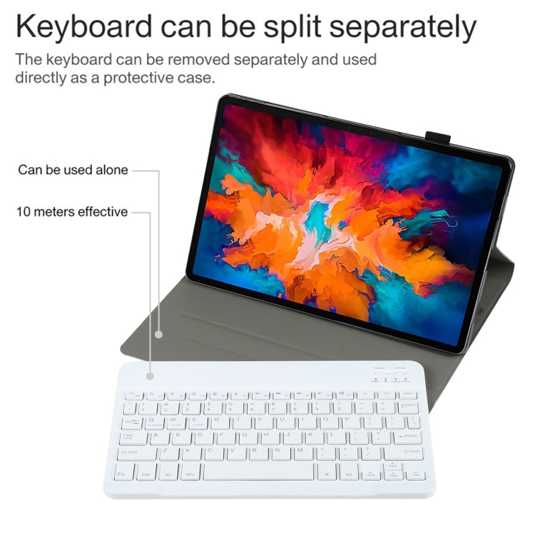 AM13 2 in 1 Removable Bluetooth Keyboard + Protective Leather Tablet Case with Holder for Lenovo Tab P11 Pro (TB-XJ706F)(Rose Gold) - Lenovo Keyboard by PMC TechLife | Online Shopping South Africa | PMC TechLife