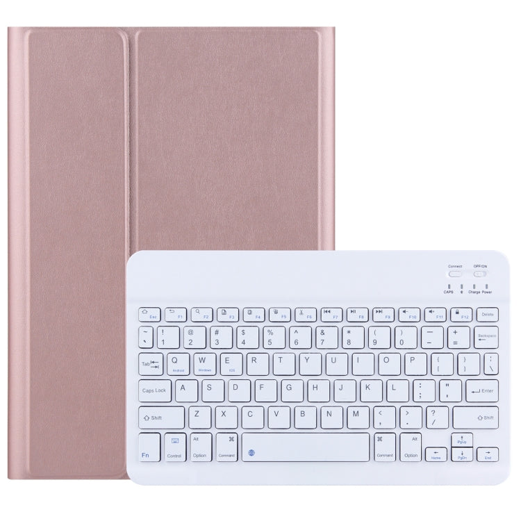 DY-M10ReL 2 in 1 Removable Bluetooth Keyboard + Protective Leather Tablet Case with Holder for Lenovo Tab M10 FHD REL(Rose Gold) - Lenovo Keyboard by PMC TechLife | Online Shopping South Africa | PMC TechLife