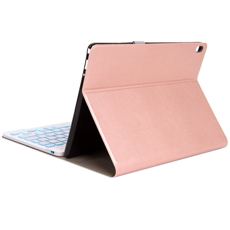 DY-E10 2 in 1 Removable Bluetooth Keyboard + Protective Leather Tablet Case with Holder for Lenovo Tab E10(Rose Gold) - Lenovo Keyboard by PMC Jewellery | Online Shopping South Africa | PMC Jewellery