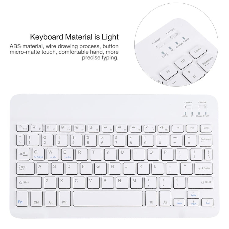 AM11 2 in 1 Removable Bluetooth Keyboard + Protective Leather Tablet Case with Holder for Lenovo M10 FHD REL TB-X605FC/LC(Rose Gold) - Lenovo Keyboard by PMC TechLife | Online Shopping South Africa | PMC TechLife