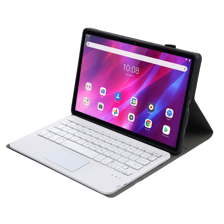 AK10-A 2 in 1 Detachable Bluetooth Keyboard + Lambskin Texture TPU Protective Leather Tablet Case with Touchpad & Holder for Lenovo Qitian K10 TB-X6C6X(Gold) - Lenovo Keyboard by PMC TechLife | Online Shopping South Africa | PMC TechLife