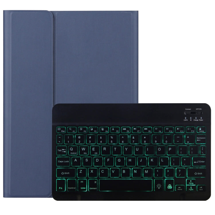 M10S 2 in 1 Removable Bluetooth Keyboard + Leather Tablet Case with Backlight & Holder for Lenovo Tab M10 TB-X505X (Dark Blue) - Lenovo Keyboard by PMC Jewellery | Online Shopping South Africa | PMC Jewellery