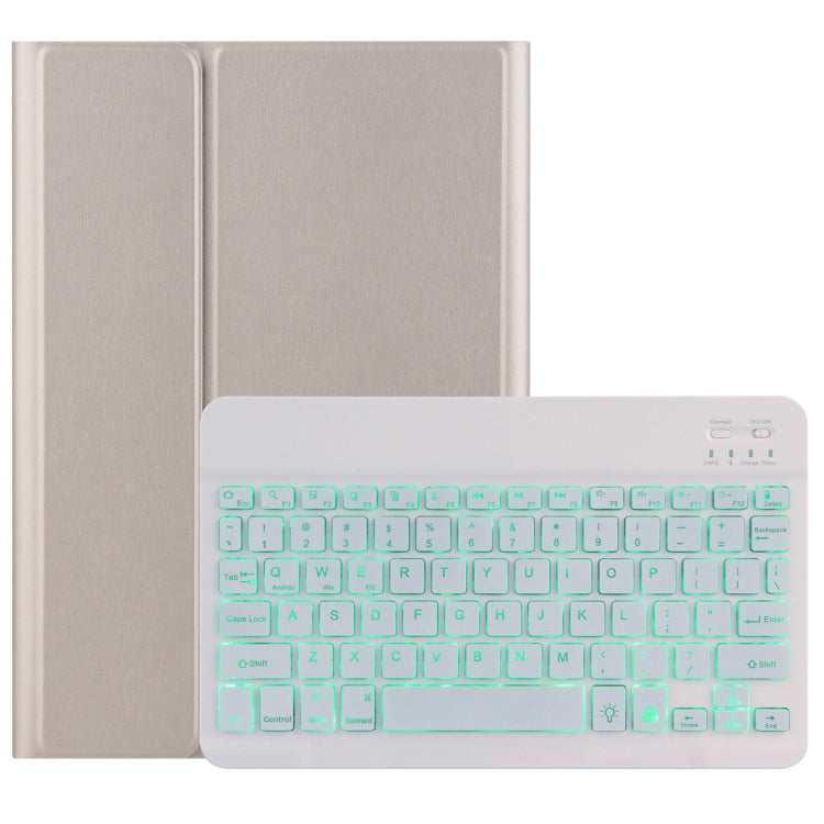M10S 2 in 1 Removable Bluetooth Keyboard + Leather Tablet Case with Backlight & Holder for Lenovo Tab M10 TB-X505X (Gold) - Lenovo Keyboard by PMC TechLife | Online Shopping South Africa | PMC TechLife