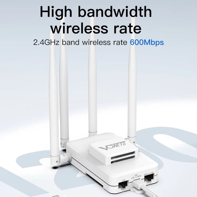 VONETS VAR600-H 600Mbps Wireless Bridge WiFi Repeater, With Power Adapter + 4 Antennas + DC Adapter Set - free shipping - PMC Jewellery - Order now!