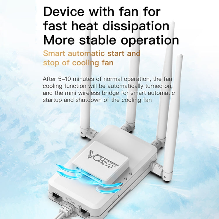 VONETS VAR1200-H 1200Mbps Wireless Bridge External Antenna Dual-Band WiFi Repeater, With 4 Antennas + DC Adapter Set - free shipping - PMC Jewellery - Order now!