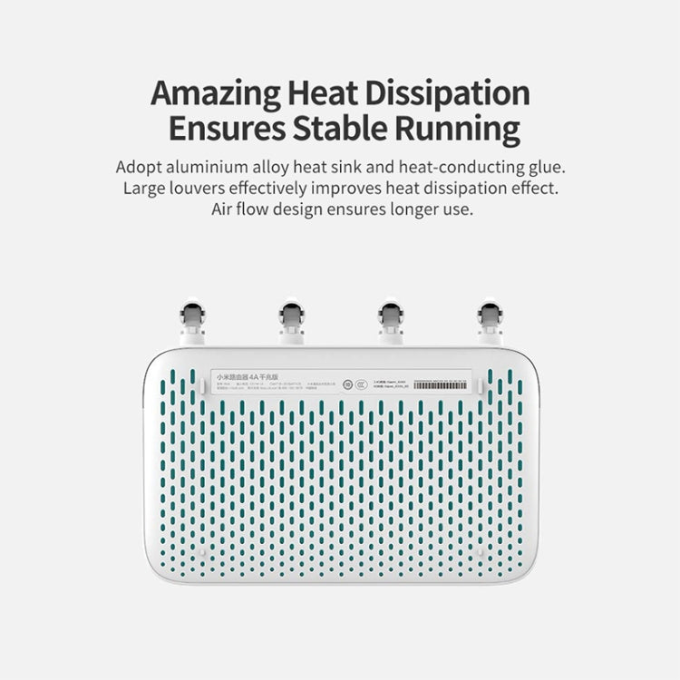 Original Xiaomi WiFi Router 4A Smart APP Control AC1200 1167Mbps 128MB 2.4GHz & 5GHz Dual-core CPU Gigabit Ethernet Port Wireless Router Repeater with 4 Antennas, Support Web & Android & iOS, US Plug(White) - free shipping - PMC Jewellery - Order now!