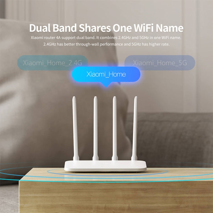 Original Xiaomi WiFi Router 4A Smart APP Control AC1200 1167Mbps 128MB 2.4GHz & 5GHz Dual-core CPU Gigabit Ethernet Port Wireless Router Repeater with 4 Antennas, Support Web & Android & iOS, US Plug(White) - free shipping - PMC Jewellery - Order now!