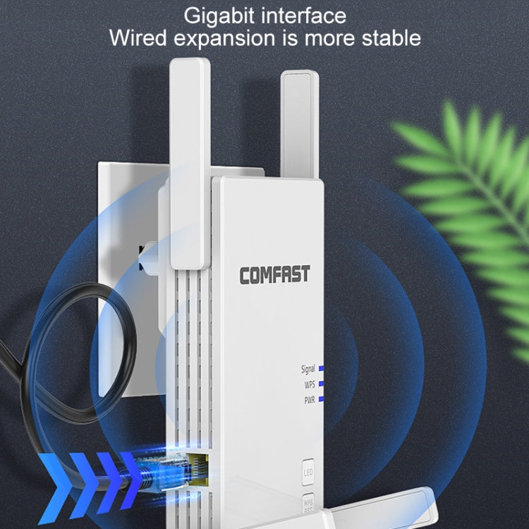 COMFAST CF-AC2100 2100Mbps Wireless WIFI Signal Amplifier Repeater Booster Network Router with 4 Antennas, EU Plug - free shipping - PMC Jewellery - Order now!