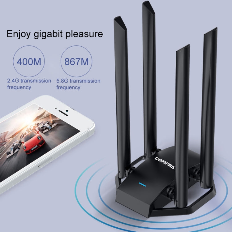 COMFAST CF-WU785AC 1300Mbps Dual-band Wifi USB Network Adapter with 4 Antennas - USB Network Adapter by COMFAST | Online Shopping South Africa | PMC Jewellery | Buy Now Pay Later Mobicred