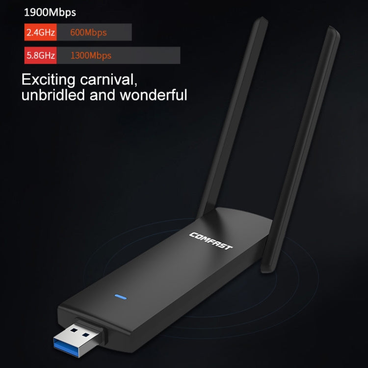 COMFAST CF-939AC 1900Mbps Dual-band Wifi USB Network Adapter with USB 3.0 Base - USB Network Adapter by COMFAST | Online Shopping South Africa | PMC Jewellery | Buy Now Pay Later Mobicred