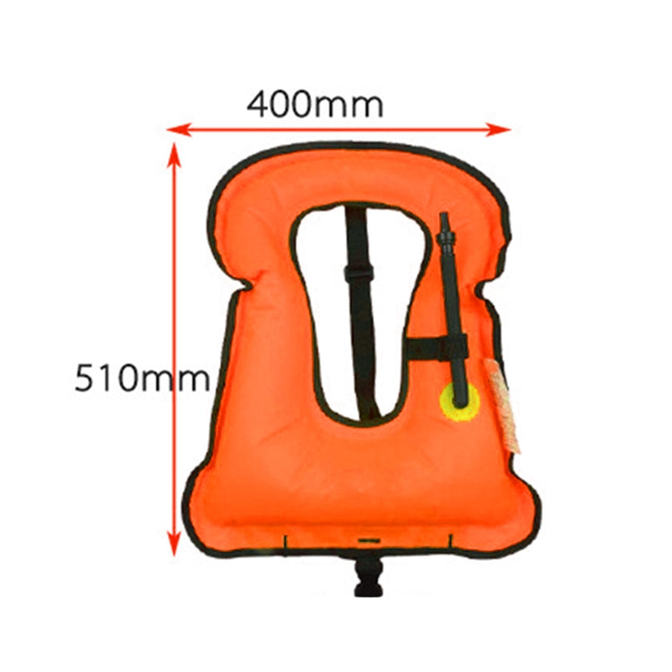 Children Portable Snorkeling Buoyancy Inflatable Vest Life Jacket Swimming Equipment, Size:510*400mm (Orange) - Water Safety Products by PMC Jewellery | Online Shopping South Africa | PMC Jewellery