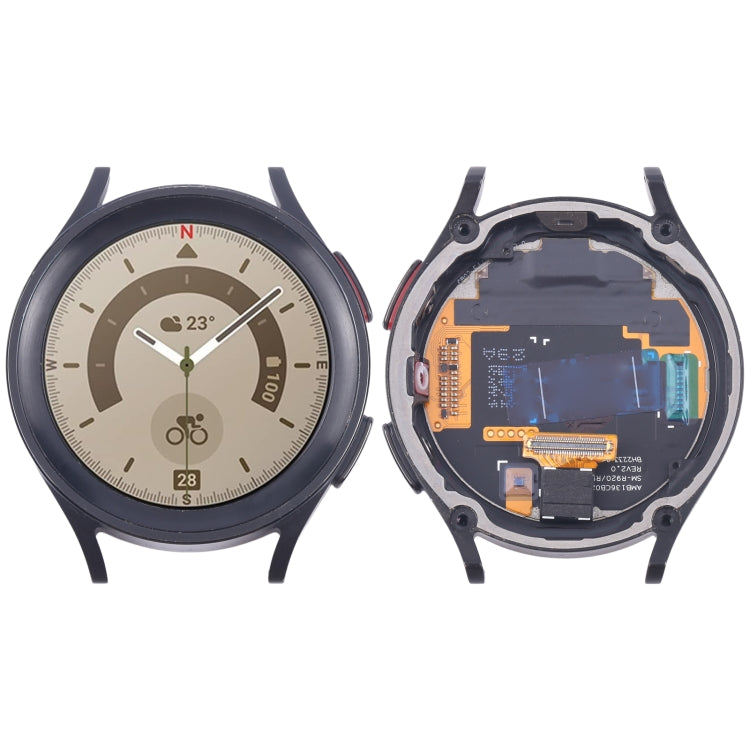 Original LCD Screen Digitizer Full Assembly with Frame for Samsung Galaxy Watch5 Pro 45mm SM-R920/R925 (Black) - free shipping - PMc TechLife - Order now!