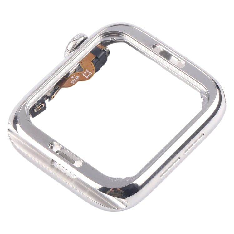 For Apple Watch Series 5 44mm LTE Stainless Steel Middle Frame Bezel Plate with Crown Spin Axis Flex Cable (Silver) - Middle Frame by PMC TechLife | Online Shopping South Africa | PMC TechLife | Buy Now Pay Later Mobicred