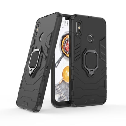 PC + TPU Shockproof Protective Case with Magnetic Ring Holder for Xiaomi Mi 8(Black) - Xiaomi Cases by PMC Jewellery | Online Shopping South Africa | PMC Jewellery