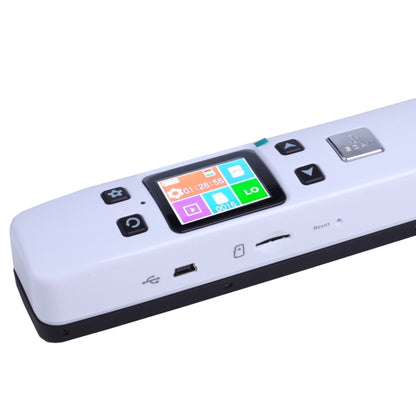 iScan02 Double Roller Mobile Document Portable Handheld Scanner with LED Display,  Support 1050DPI  / 600DPI  / 300DPI  / PDF / JPG / TF(White) - Portable Scanner by PMC Jewellery | Online Shopping South Africa | PMC Jewellery | Buy Now Pay Later Mobicred