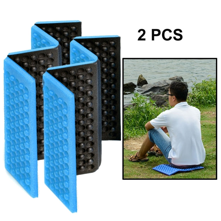 2 PCS Portable Folding Cellular Massage Cushion Outdoors Damp Proof Picnic Seat Mats EVA Pad(Blue) - Camping Mats by PMC TechLife | Online Shopping South Africa | PMC TechLife