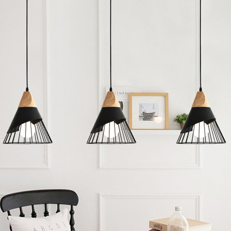 E27 Modern Lighting Iron Solid Wood Pendant Light Hanging Lamp(White) - free shipping - PMc TechLife - Order now!