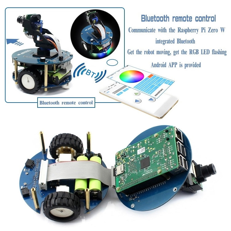 Waveshare AlphaBot2 Robot Building Kit For Raspberry Pi 3 Model B (No Pi) - Robotics Accessories by PMC Jewellery | Online Shopping South Africa | PMC Jewellery | Buy Now Pay Later Mobicred