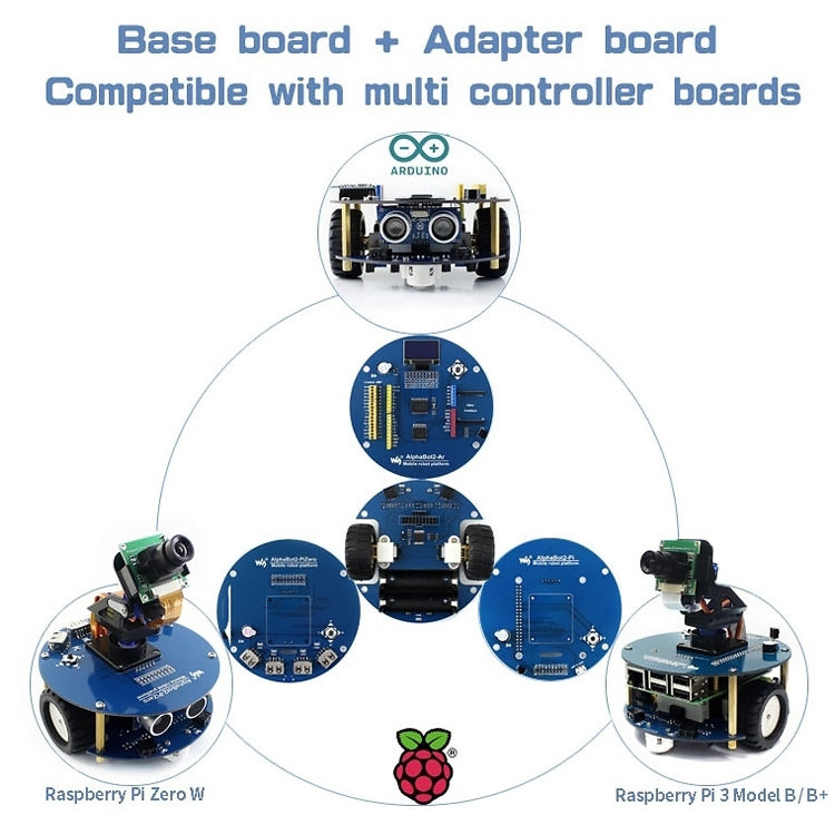 Waveshare AlphaBot2 Robot Building Kit For Raspberry Pi 3 Model B (No Pi) - Robotics Accessories by PMC Jewellery | Online Shopping South Africa | PMC Jewellery | Buy Now Pay Later Mobicred