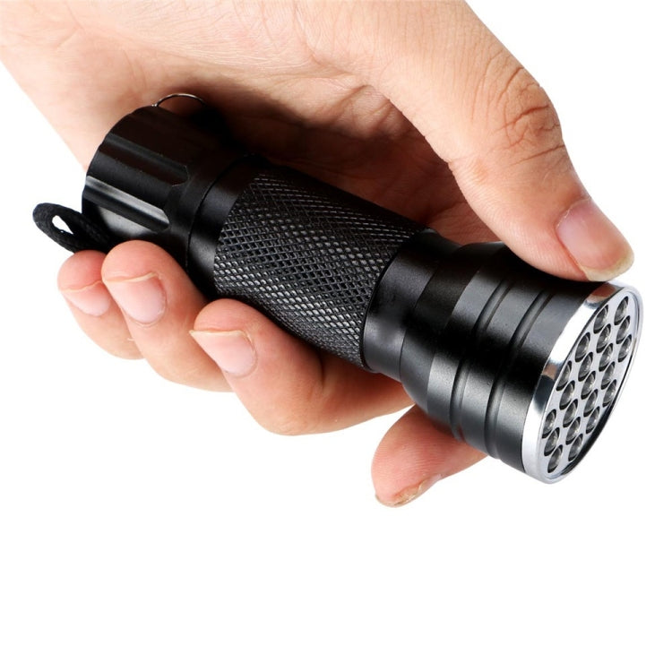 UV 21 LEDs 395NM Ultra Violet Torch LED Flashlight Light Lamp Detector for Dog Urine Pet Stains - LED Flashlight by PMC TechLife | Online Shopping South Africa | PMC TechLife