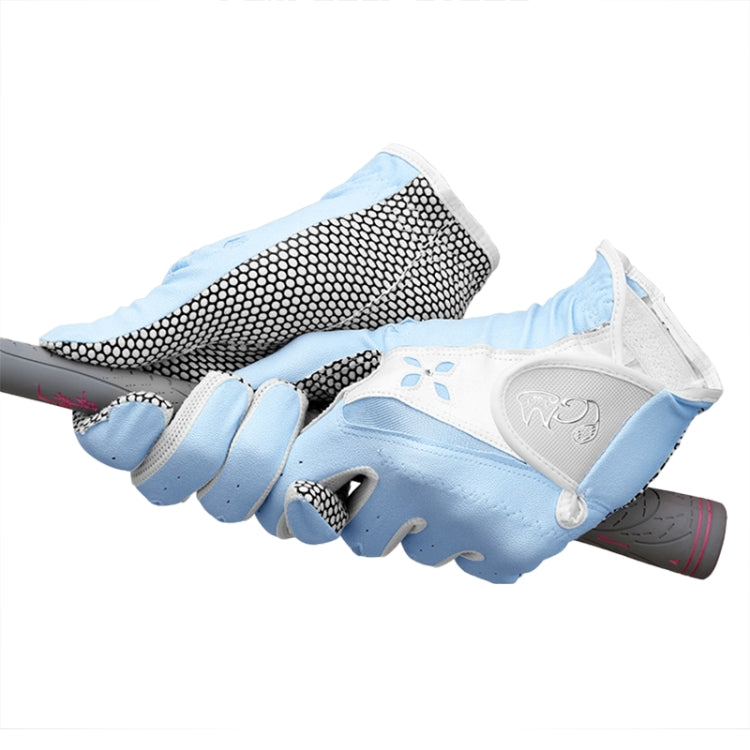 PGM One Pair Golf Non-Slip PU Leather Gloves for Women (Color:Yellow Size:18) - free shipping - PMC TechLife - Order now!