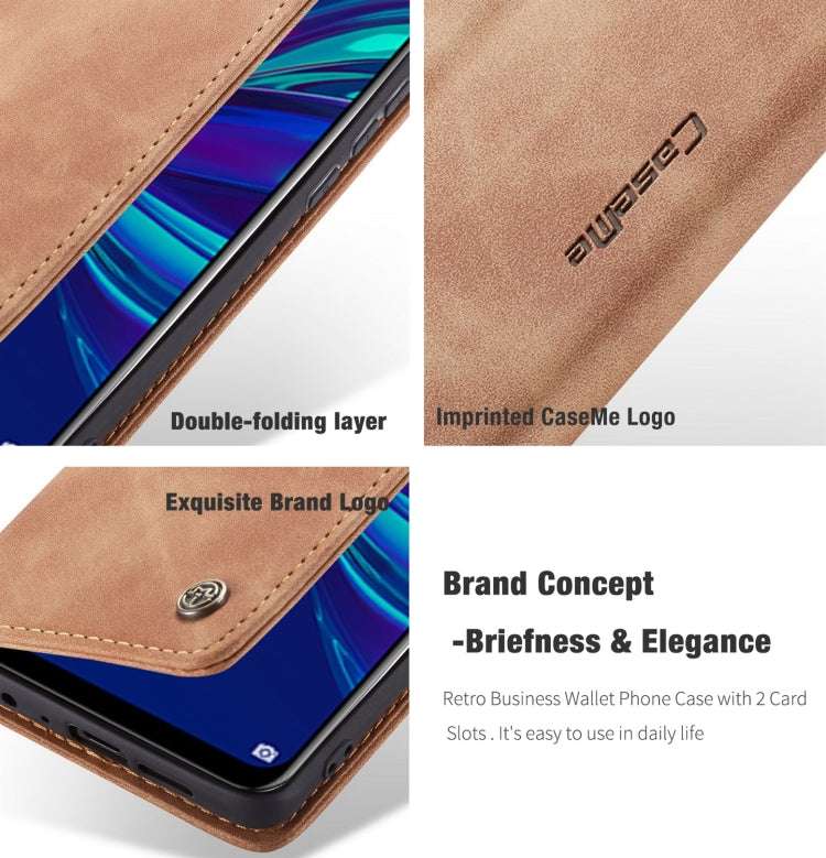 CaseMe Multifunctional Retro Frosted Horizontal Flip Leather Case for Huawei P Smart 2019 /  Honor 10 Lite, with Card Slots & Holder & Wallet(Wine Red) - Honor Cases by CaseMe | Online Shopping South Africa | PMC Jewellery | Buy Now Pay Later Mobicred