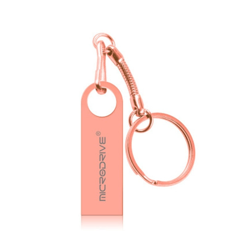 MicroDrive 128GB USB 2.0 Metal Waterproof High Speed U Disk(Pink) - USB Flash Drives by MicroDrive | Online Shopping South Africa | PMC Jewellery | Buy Now Pay Later Mobicred